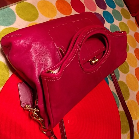 For sale Authentic Coach Plum hand/cr - Picture 5 of 8